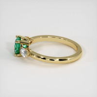 0.84 Ct. Emerald Ring, 18K Yellow Gold 4