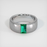 1.18 Ct. Emerald Ring, Platinum 950 1