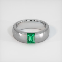 0.80 Ct. Emerald Ring, Platinum 950 1
