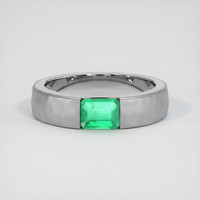 0.87 Ct. Emerald Ring, Platinum 950 1