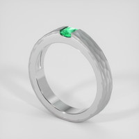 0.20 Ct. Emerald Ring, Platinum 950 2