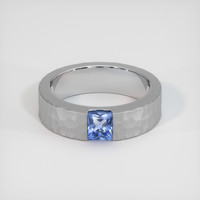 0.79 Ct. Blue Sapphire Ring, Platinum 950 1