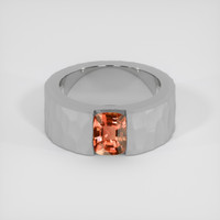 2.54 Ct. Padparadscha Sapphire Ring, Platinum 950 1