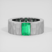 1.40 Ct. Emerald Ring, Silver 1