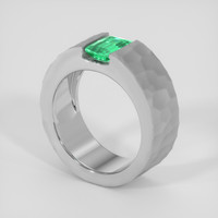 1.40 Ct. Emerald Ring, Silver 2