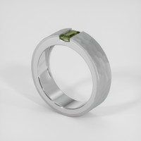 0.55 Ct. Green Sapphire Ring, Silver 2