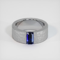0.84 Ct. Blue Sapphire Ring, 10K White Gold 1