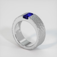 0.84 Ct. Blue Sapphire Ring, 10K White Gold 2