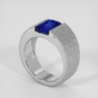 3.34 Ct. Blue Sapphire Ring, 14K White Gold 2