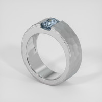 1.05 Ct. Blue Sapphire Ring, 14K White Gold 2