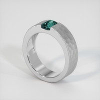 1.15 Ct. Greenish Blue Sapphire Ring, 14K White Gold 2