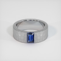 0.94 Ct. Sapphire Ring, 14K White Gold 1