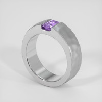 0.61 Ct. Purple Sapphire Ring, 14K White Gold 2