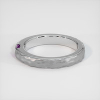 0.23 Ct. Pink Sapphire Ring, 18K White Gold 4