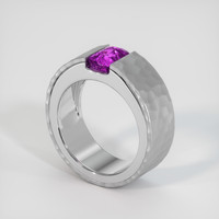 2.02 Ct. Purple Sapphire Ring, 18K White Gold 2