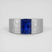3.34 Ct. Blue Sapphire Ring, 18K White Gold 1