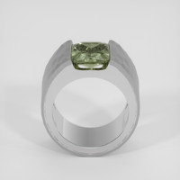 2.97 Ct. Green Sapphire Ring, 18K White Gold 3
