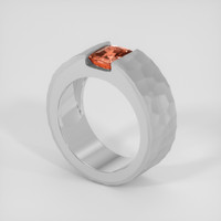 2.54 Ct. Padparadscha Sapphire Ring, 18K White Gold 2