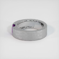 0.91 Ct. Pinkish Purple Sapphire Ring, 18K White Gold 4
