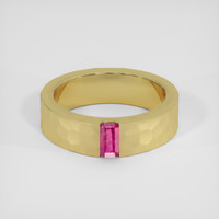 0.26 Ct. Pinkish Red Red Beryl Ring, 10K Yellow Gold 1