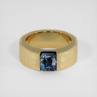 2.02 Ct. Greenish Blue Sapphire Ring, 10K Yellow Gold 1