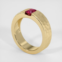 0.84 Ct. Ruby Ring, 14K Yellow Gold 2