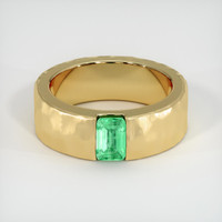 0.90 Ct. Emerald Ring, 18K Yellow Gold 1