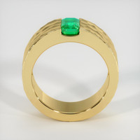 0.90 Ct. Emerald Ring, 18K Yellow Gold 3