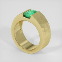1.15 Ct. Emerald Ring, 18K Yellow Gold 2