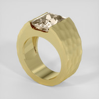 3.68 Ct. Brown Smokey Quartz Ring, 18K Yellow Gold 2