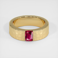 0.84 Ct. Ruby Ring, 18K Yellow Gold 1