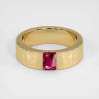 0.84 Ct. Ruby Ring, 18K Yellow Gold 1