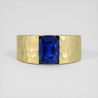 3.34 Ct. Blue Sapphire Ring, 18K Yellow Gold 1