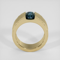 1.30 Ct. Greenish Blue Sapphire Ring, 18K Yellow Gold 3