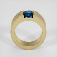 2.02 Ct. Greenish Blue Sapphire Ring, 18K Yellow Gold 3