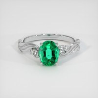 1.19 Ct. Emerald Ring, Platinum 950 1