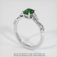 0.79 Ct. Sapphire Ring, Platinum 950 2
