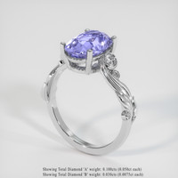 3.46 Ct. Sapphire Ring, Platinum 950 2