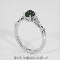 0.92 Ct. Green Sapphire Ring, Platinum 950 2