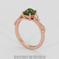 1.23 Ct. Alexandrite Ring, 14K Rose Gold 2