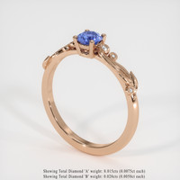 0.55 Ct. Sapphire Ring, 14K Rose Gold 2