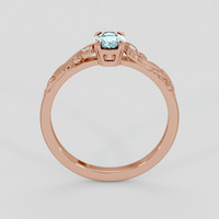 0.72 Ct. Greenish Blue Sapphire Ring, 14K Rose Gold 3