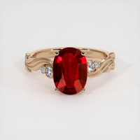 3.07 Ct. Ruby Ring, 18K Rose Gold 1