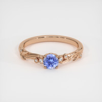 0.55 Ct. Sapphire Ring, 18K Rose Gold 1