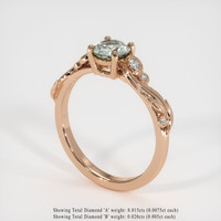 0.52 Ct. Sapphire Ring, 18K Rose Gold 2