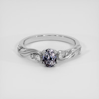 0.69 Ct. White Sapphire Ring, 10K White Gold 1