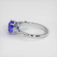3.30 Ct. Blue Sapphire Ring, 14K White Gold 4