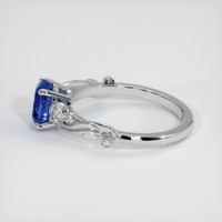 1.30 Ct. Blue Sapphire Ring, 14K White Gold 4