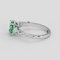1.17 Ct. Emerald Ring, 18K White Gold 4