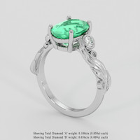 1.96 Ct. Emerald Ring, 18K White Gold 2
